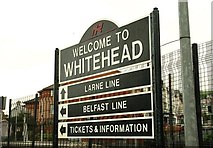 J4791 : Sign, Whitehead station by Albert Bridge