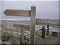 NY7131 : Signage on the Pennine Way south east of Great Dunn Fell by Phil Catterall