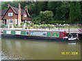 Canal Boat outside Lock Keepers Cottage