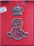 TQ3382 : Edward VII postbox, Great Eastern Street / Leonard Street, EC1 - royal cipher by Mike Quinn