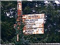 Close-up, road signs, County Road, Swindon