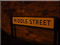 Middle Street sign in Isham