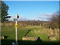 Footpath junction near Grove Wood