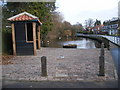 Walkington pond, shelter and footbridge