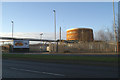 Gasometer beside the A49