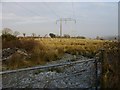 Power lines over rough grazing