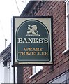 The Weary Traveller pub sign, 204 Sutton Road, Kidderminster