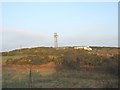 Hillside with telecommunications mast north of the A 5025