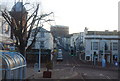 Looking along Albion St from The Parade to the Gasholder