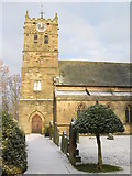 NY8355 : The tower of St. Cuthbert's Church, Allendale by Mike Quinn