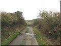 The minor road to Llanbadrig at Llanlleiana