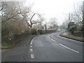 Looking along the A32 towards Exton