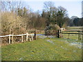 Footpath enters the woods from St Alban