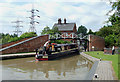 Narrowboat entering the stop lock, Hawkesbury, Warwickshire