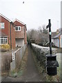 Looking northwards up the footpath from Castle Road to Rowlands Castle Golf Club