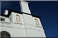 White house on the cliff - detail