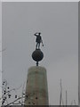 Statue on top of the offices on the north side of Finsbury Square, EC2