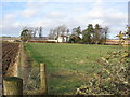 Farmlands and the farm house at Courthill Farm