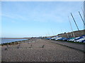 Dinghies lined up by Tankerton Sailing Club