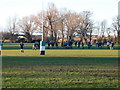 Rugby match in progress at Pentre Mawr Park, Abergele