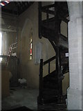 SU7819 : Steps up to the bell tower at St Mary and St Gabriel, South Harting by Basher Eyre