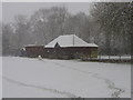 Castle Hill Cricket Club pavilion in the snow