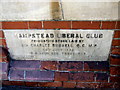 Foundation stone, Hampstead Liberal Club