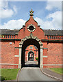 Carriage archway in former stable block, Crewe Hall