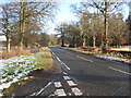 Looking along the A697 as it heads towards Greenlaw