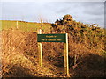 Sign for Footpath to Mill of Easterton