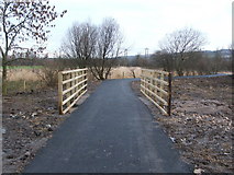 NS3976 : Footbridge on Cycle Route 7 by Lairich Rig