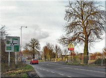 TF0547 : Approach to Holdingham Roundabout on the B1518 by Mick Lobb
