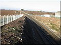 View NW along railway line in direction of Adisham