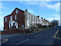 Stone-faced terraced houses