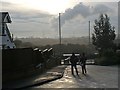 Cae Brynton Road and man made cumulus clouds