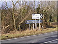 TM4287 : Roadsigns on A145 London Road Weston by Geographer
