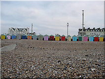 TQ2704 : Beach Huts, Western Esplanade by Simon Carey