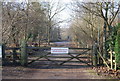 Gate across New Rd, West Blean Wood