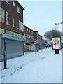 A snowy start to the week outside "Pompey Nosh"