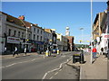 East Street, Bridport. View towards Town Hall