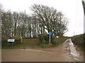 Lane junction near Lobb