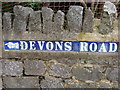 Road name sign, Devons Road