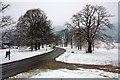 Peachfield Road in the snow