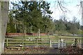 Footpath past Latimer Park Farm