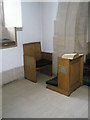 SU9850 : The Padre's Chair within the chapel for The Queen's Royal Surrey Regiment by Basher Eyre