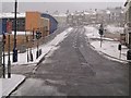 Looking towards Alma St and Anvil Court