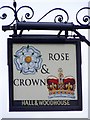 Sign for the Rose and Crown