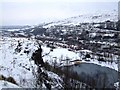 Looking North towards Ebbw Vale over the former Festival Park Site