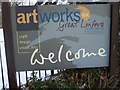 Arts Centre sign, Great Linford