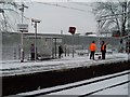 Singer station in the snow